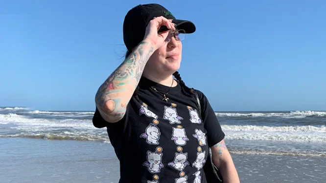 Video thumbnail of Bridgette, a real person with narcolepsy with cataplexy taking WAKIX