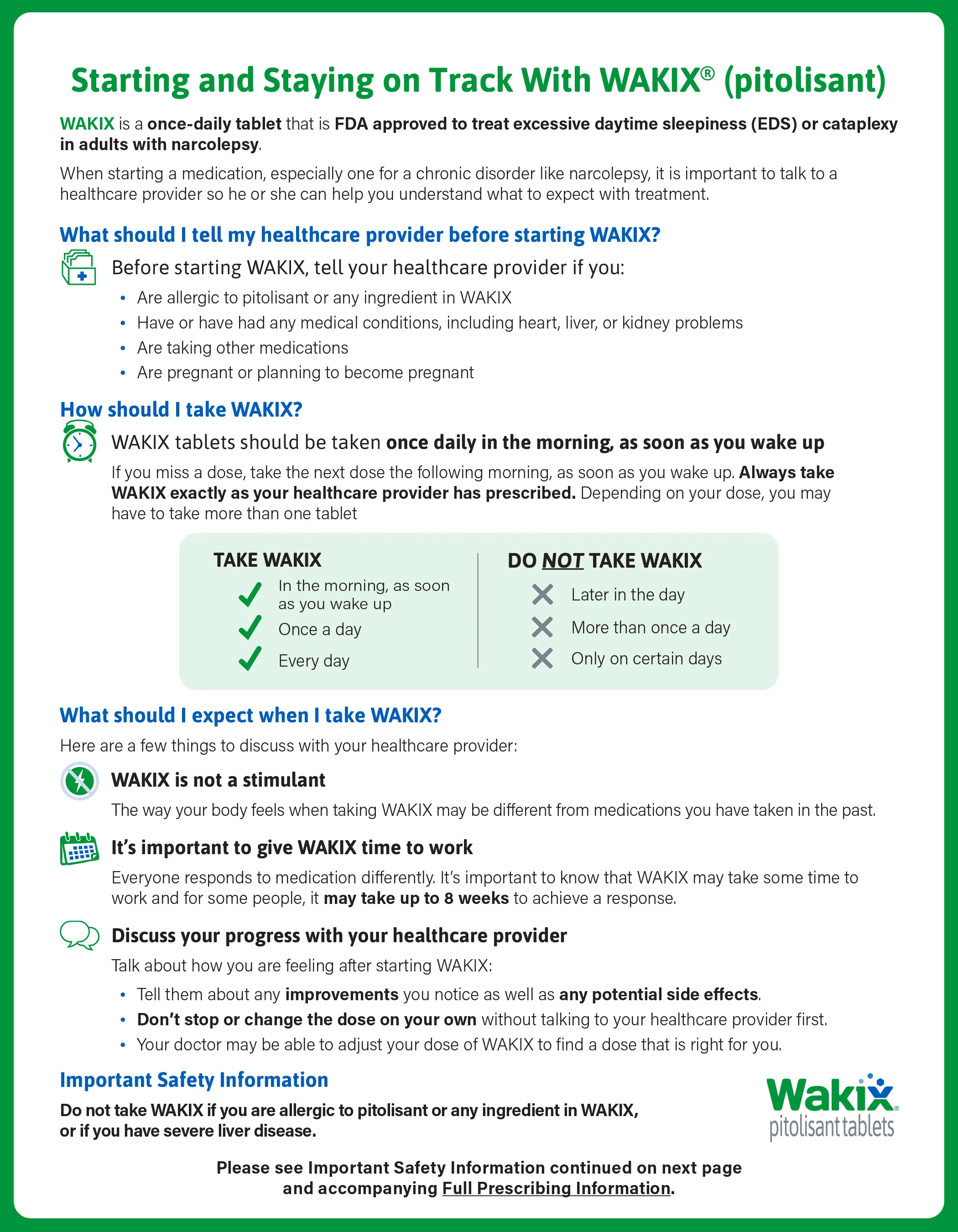 Starting and staying on track with WAKIX flashcard thumbnail
